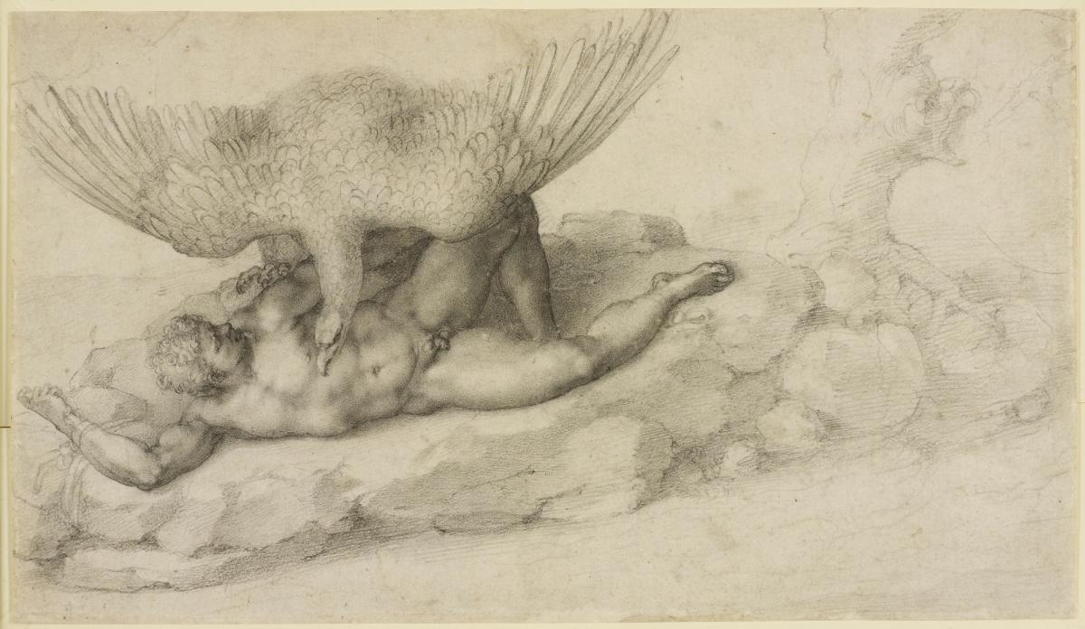 Michelangelo, The punishment of Tityus (1532) Image: Royal Collection Trust © His Majesty King Charles III 2024
