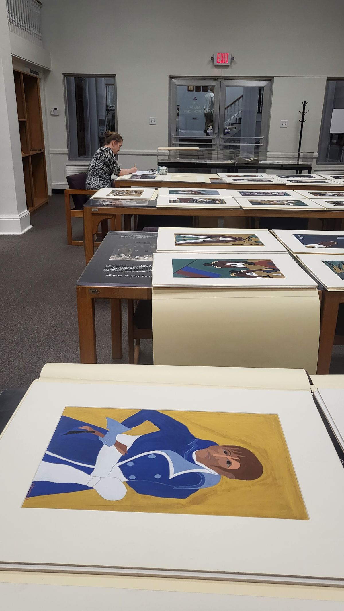 Conserving Jacob Lawrence’s Toussaint L'Ouverture Series (1938), with Napoleon in the foreground, at the Amistad Research Center, New Orleans Photo courtesy the Amistad Research Center