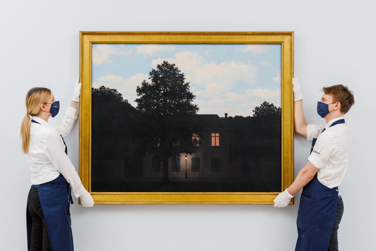 René Magritte's L’empire des lumières, which is expected to sell for in excess of £45m

Courtesy of Sotheby's