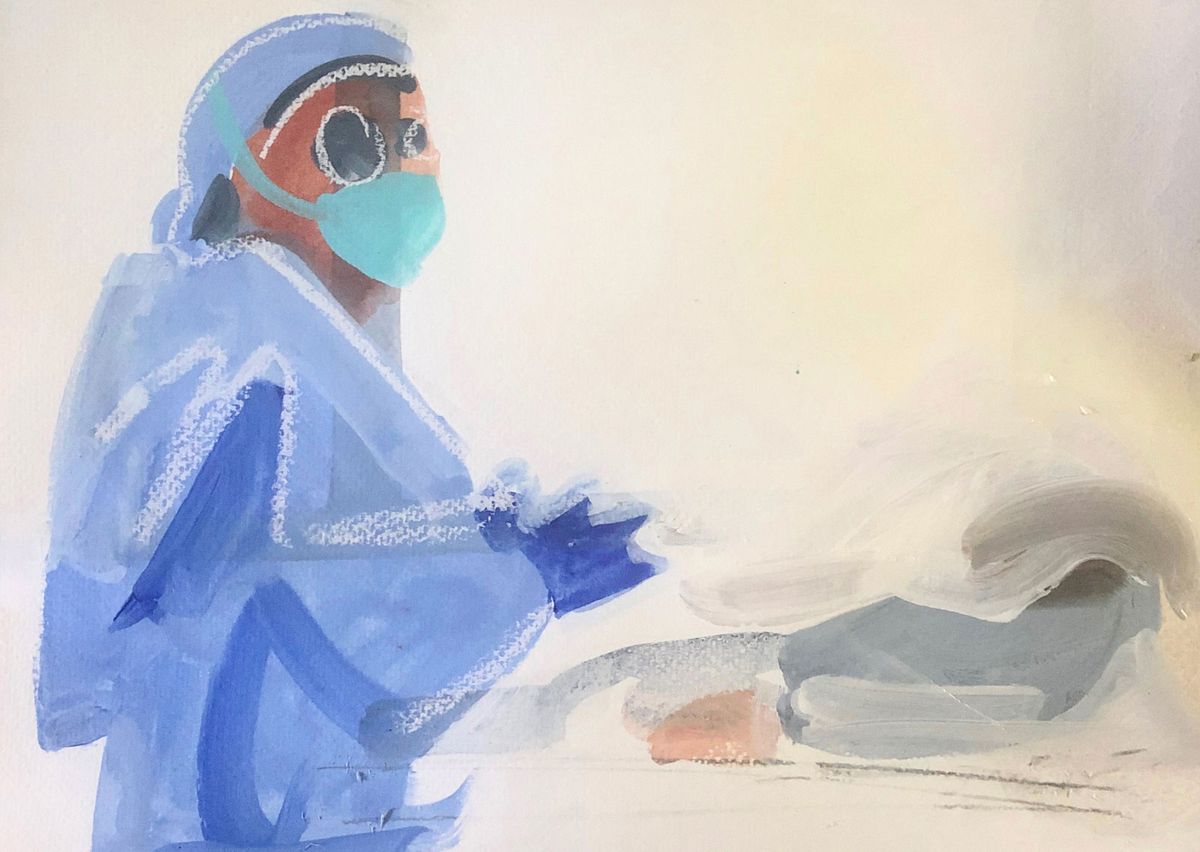 Susie Hamilton's Blue Nurse 2 (2020) © Susie Hamilton