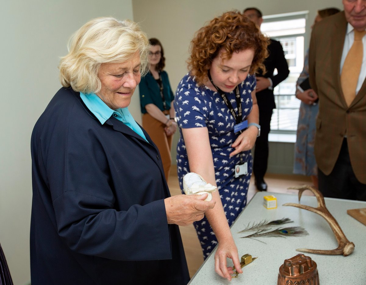 Vivien Duffield (left) at Hillsborough Castle, Northern Ireland Courtesy of the Clore Duffield Foundation