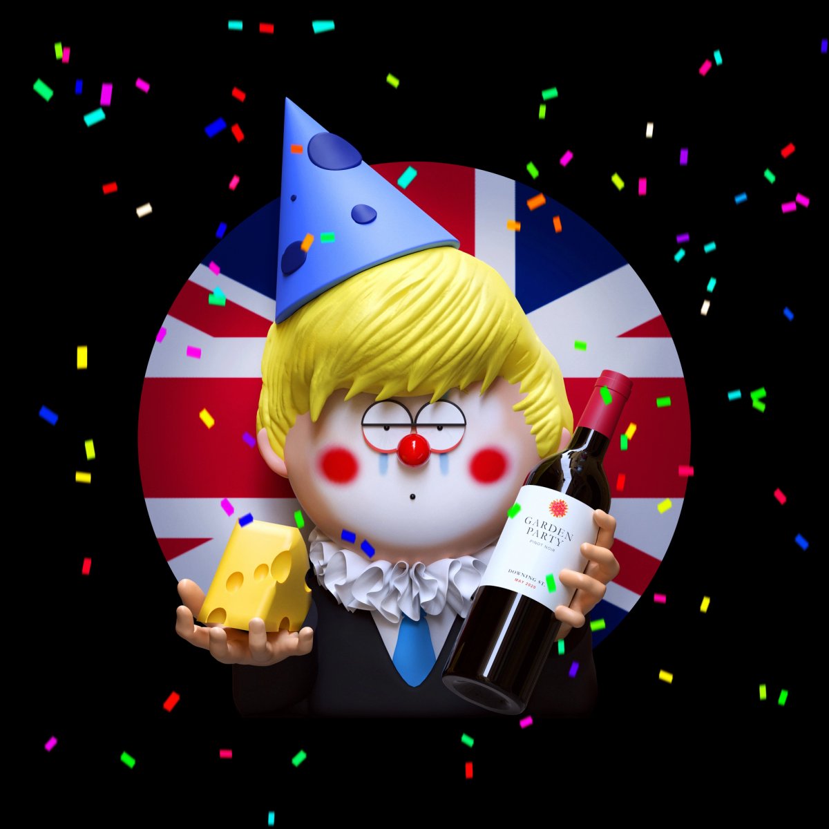 This Borish NFT is part of the Crypto Stars 333 collection by Pierre Benjamin Courtesy of the artist