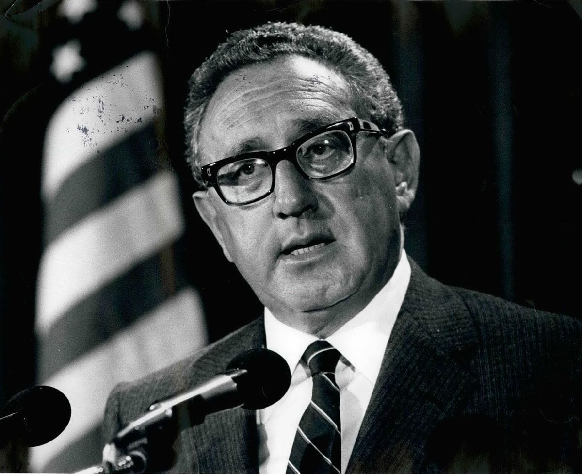 Kissinger at the Republican convention, Chicago, 1980 Keystone Press / Alamy Stock Photo