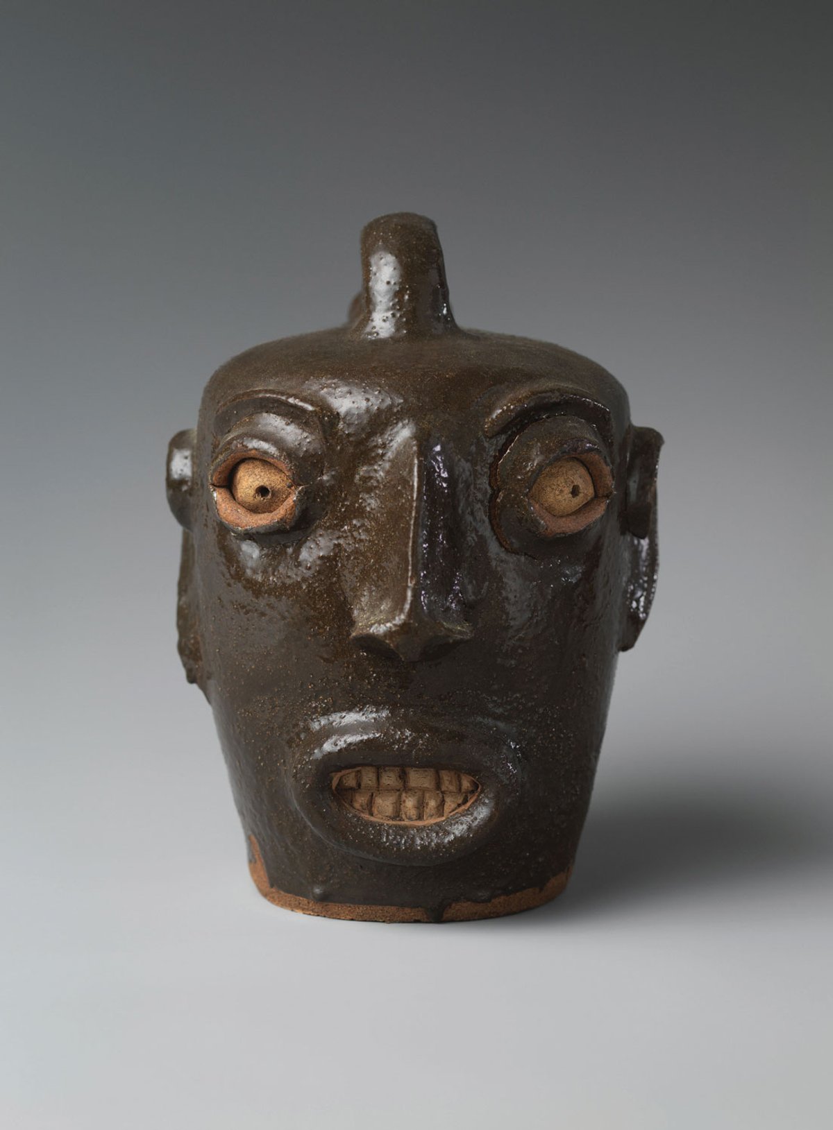 Unfettered expression: an Edgefield potter’s face jug (around 1867–85)
Hudgins Family Collection, New York