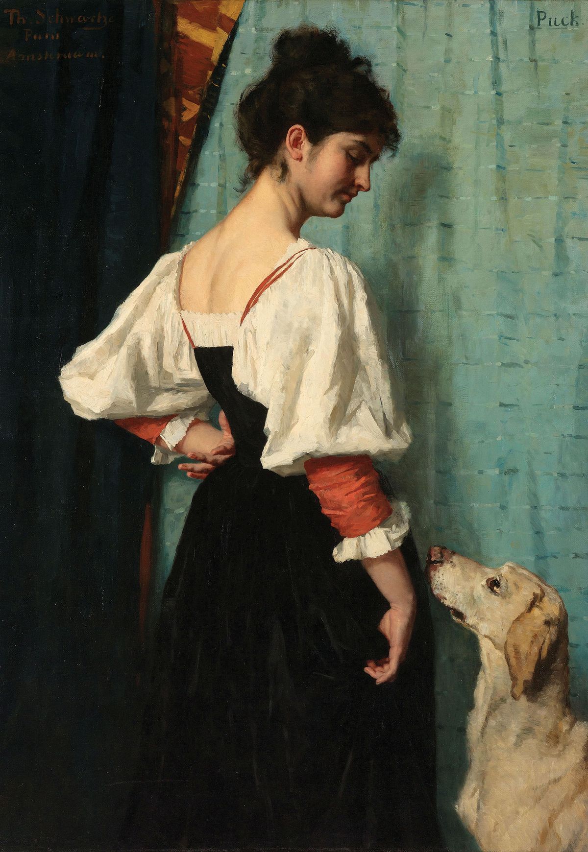 Thérèse Schwartze, Portrait of a Young Woman with ‘Puck’ the Dog (around 1884-85) Courtesy of Rijksmuseum Amsterdam