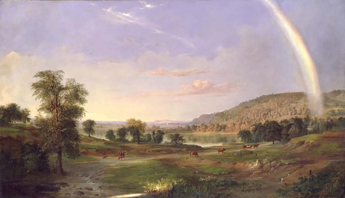 Robert S. Duncanson's Landscape with Rainbow (1859), from the Smithsonian American Art Museum Smithsonian American Art Museum