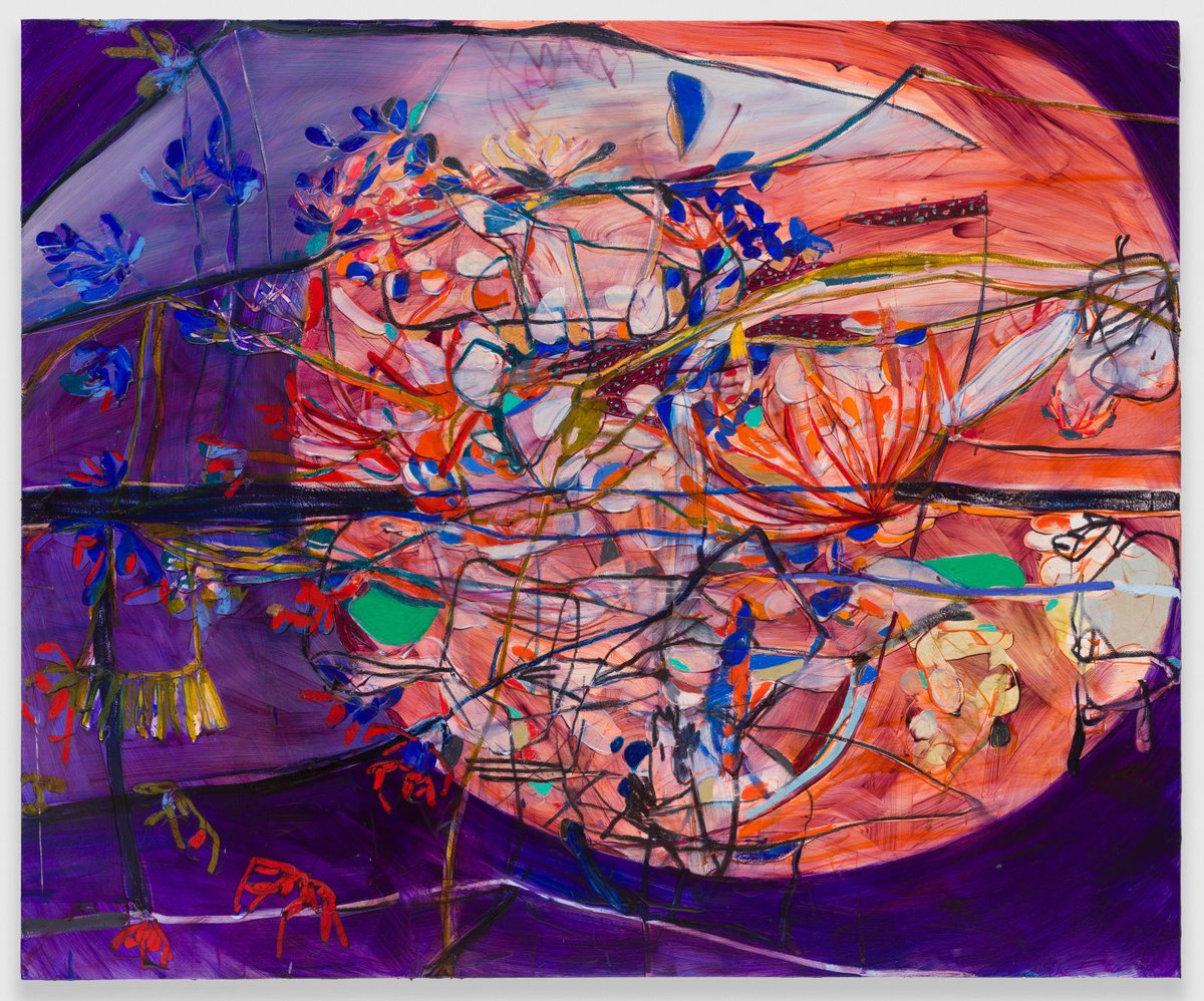 Jadé Fadojutimi's There Exists a Glorious World. It's Name? The Land of Sustainable Burdens (2020) © The artist / Pippy Houldsworth Gallery