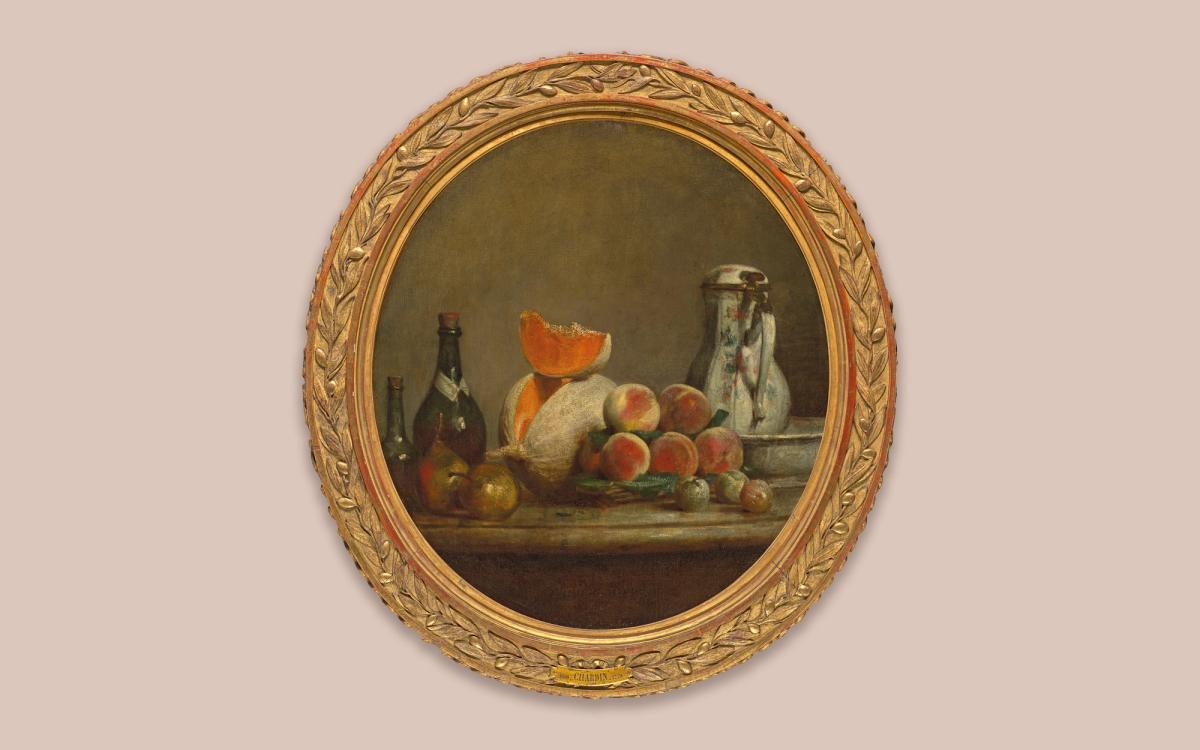 Jean Siméon Chardin's masterpiece still life Cut Melon (1760)

Courtesy of Christie's