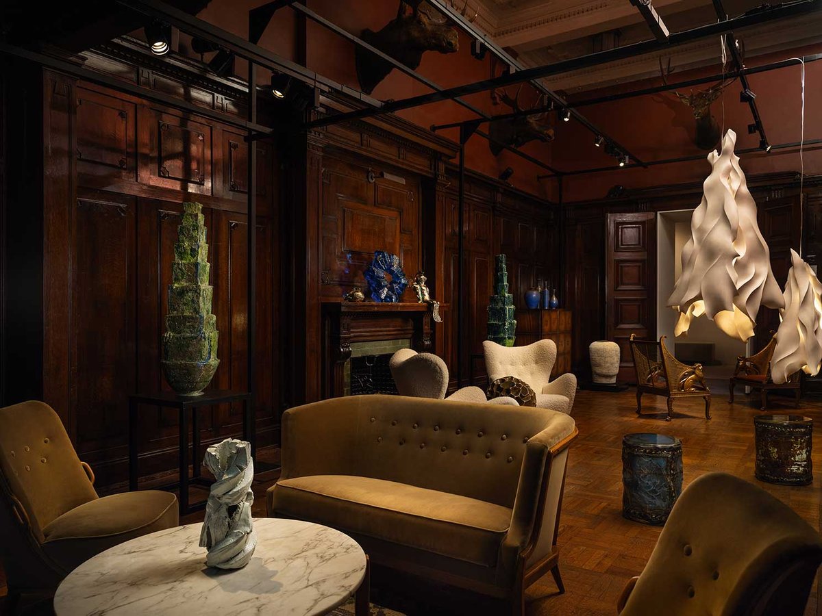 Hostler Burrows at Tefaf 2024. The New York gallery is showing in the Moose Room again this year
Photo: Joe Kramm; courtesy Hostler Burrows