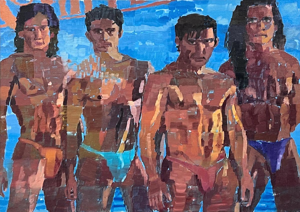 The Island (2024) by Jeremy Sharma, oil on linen, at Haridas Contemporary. Christiaan Haridas opened the gallery in Singapore last year Courtesy of the artist and Haridas Contemporary