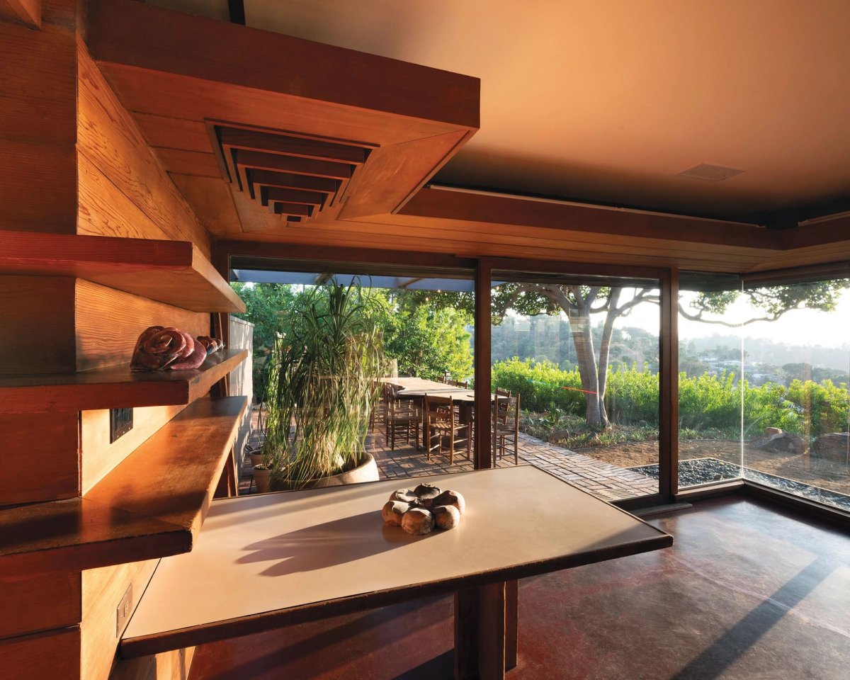 The Wolford House, designed by James DeLong, a student of Frank Lloyd Wright, has been transformed into a project space and gallery by the artist Lena Daly Nice Day Photo