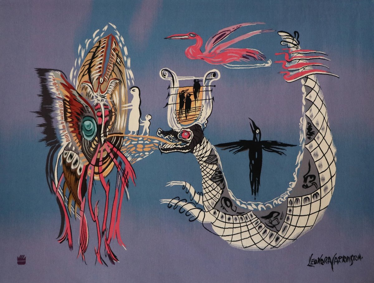 Created at the Instituto Nacional de Bellas Artes in Mexico City, the exhibition puts this wool tapestry on display in the UK for the first time. Leonora Carrington, Untitled, 1979. Wool tapestry, signed, 197 x 260 cm. Courtesy of the Leonora Carrington Council and rossogranada.