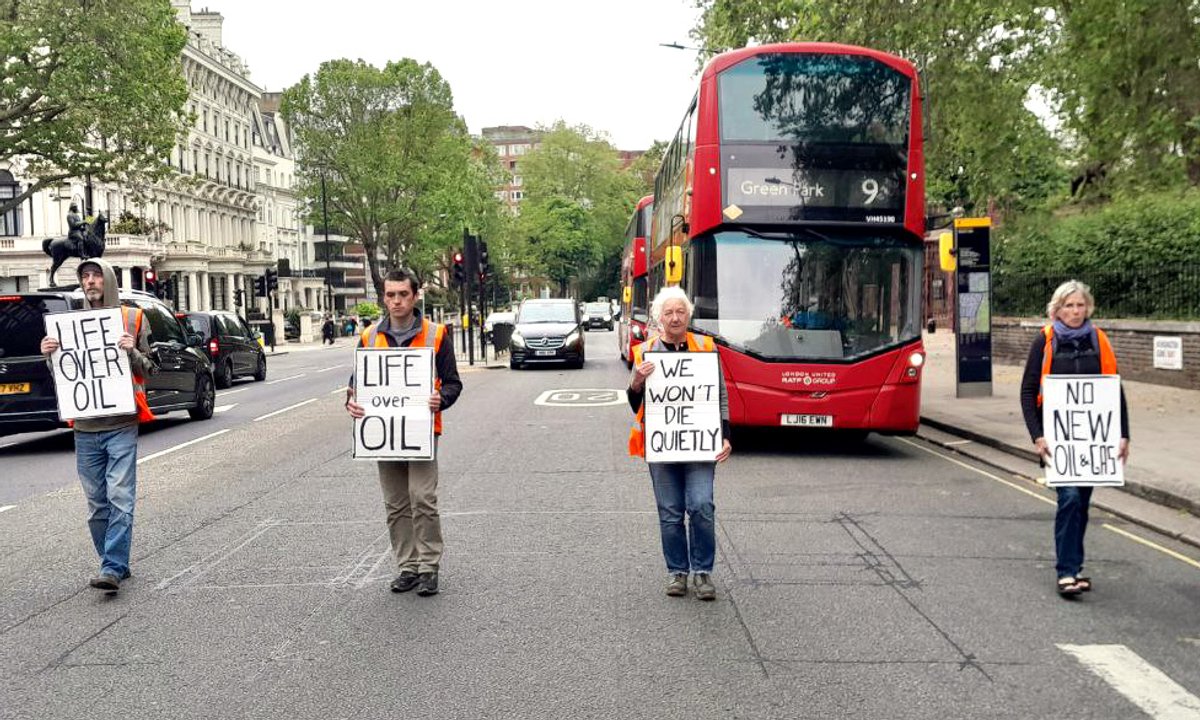 Just Stop Oil activists stage London show
