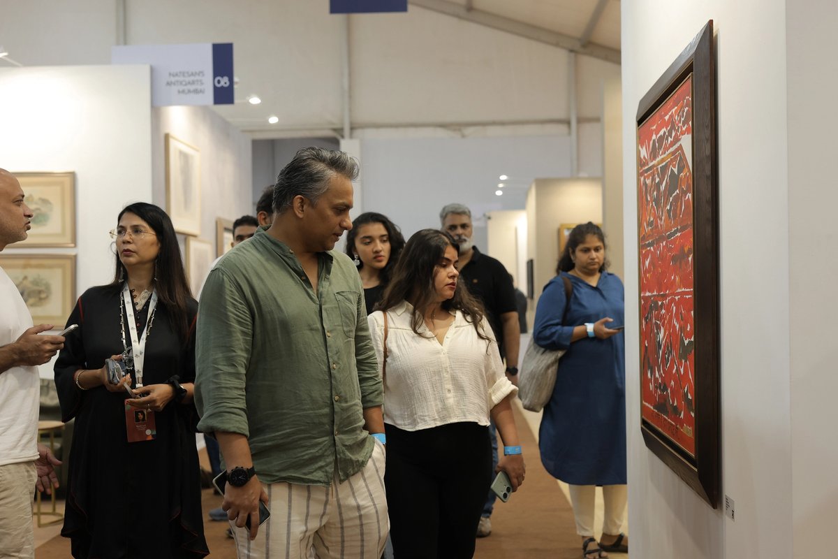 Visitors to the second edition of Art Mumbai
Courtesy of Art Mumbai