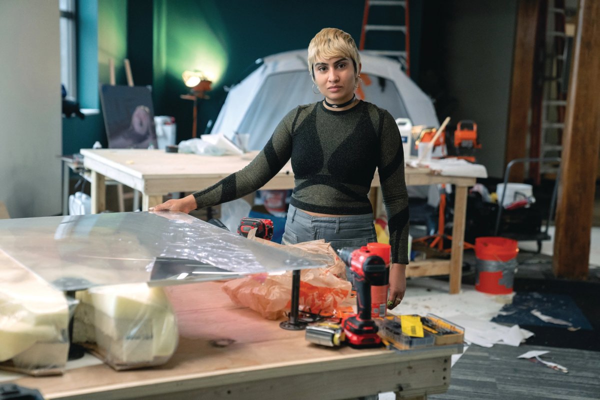 The multimedia artist Baseera Khan, a contestant on the show
© The Exhibit: Finding the Next Great Artist; Courtesy of Paramount