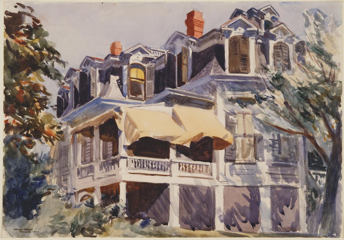 The sale of Edward Hopper’s 1923 watercolour The Mansard Roof sparked the artist’s rise to fame © 2023 Heirs of Josephine N. Hopper/Licensed by ARS