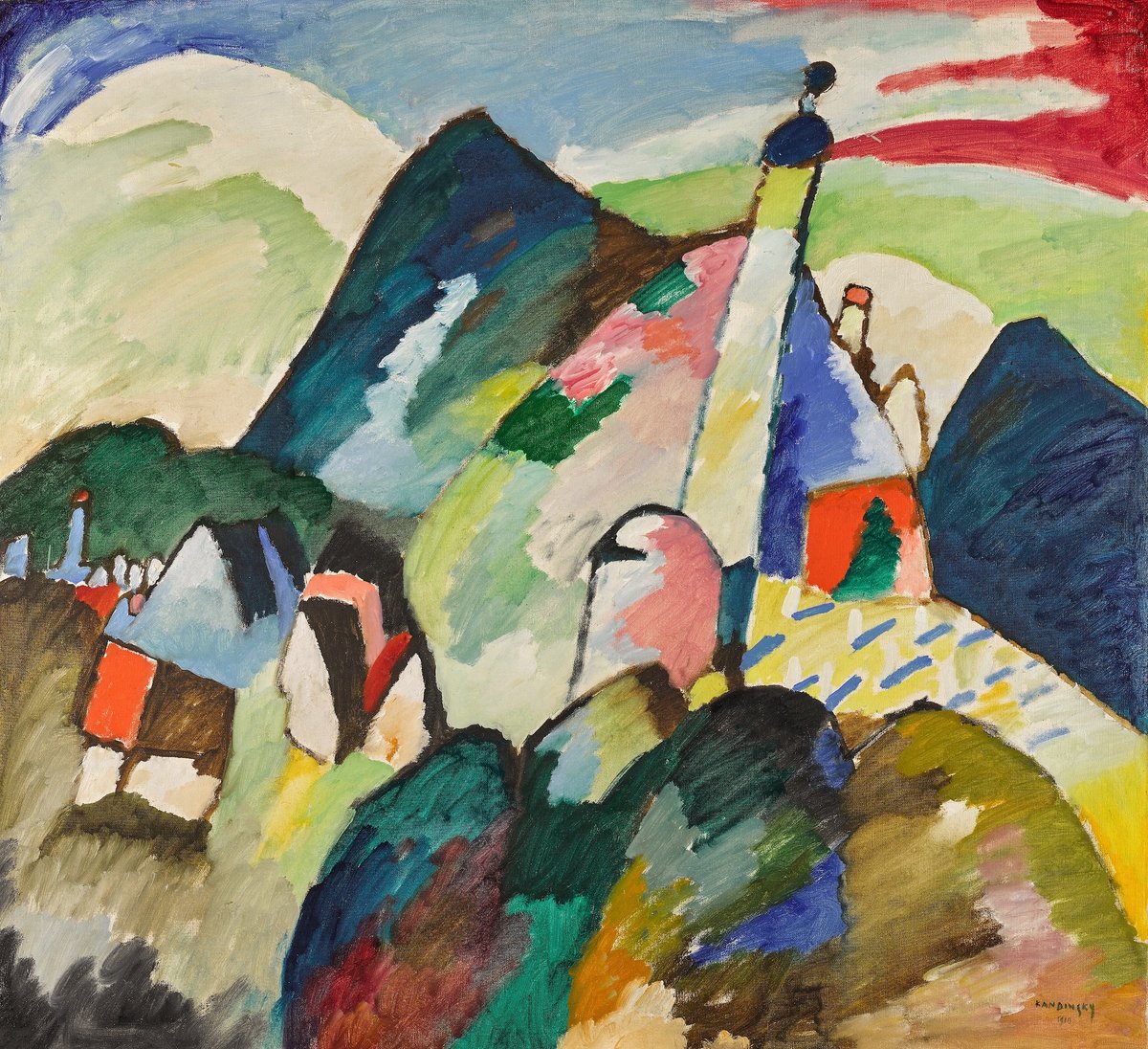 Wassily Kandinsky, Murnau mit Kirche II, 1910 Courtesy Sotheby's