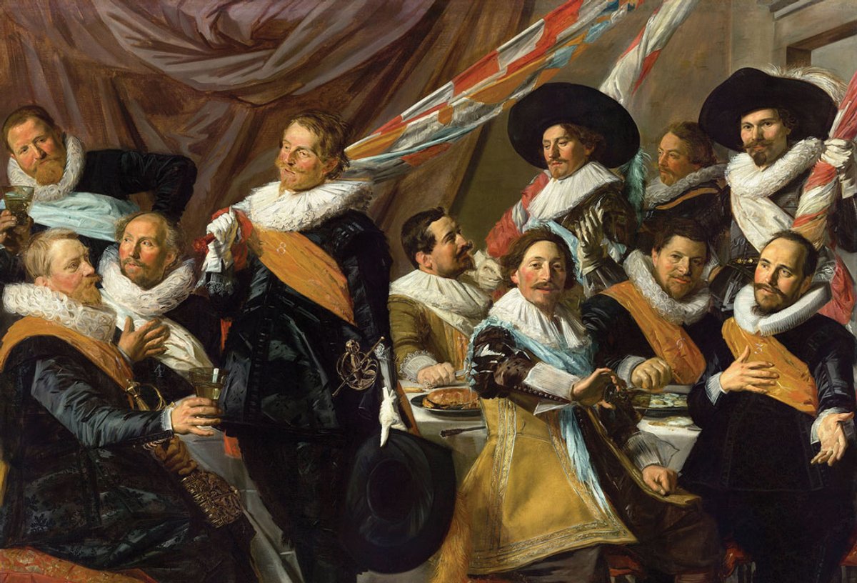 Frans Hals's Banquet of the Officers of the St George Civic Guard (1627) © Frans Hals Museum, Haarlem