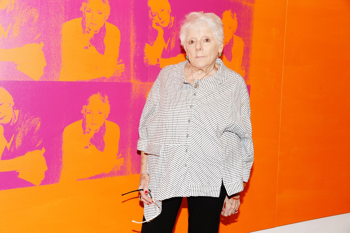 Linda Nochlin at Paul Kasmin Gallery in 2014 Photo: Clint Spaulding /PatrickMcMullan
