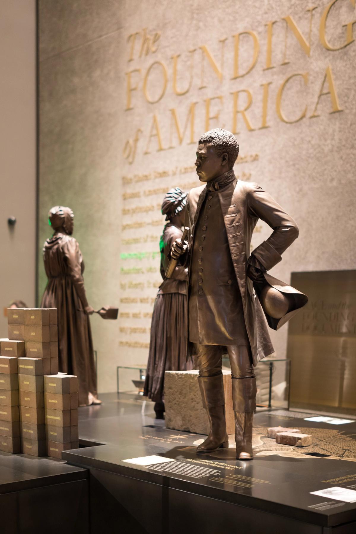 A statue of Benjamin Banneker—an African-American naturalist, mathematician and astronomer—at the Smithsonian's National Museum of African American History and Culture in Washington, DC Photo: Frank Schulenburg
