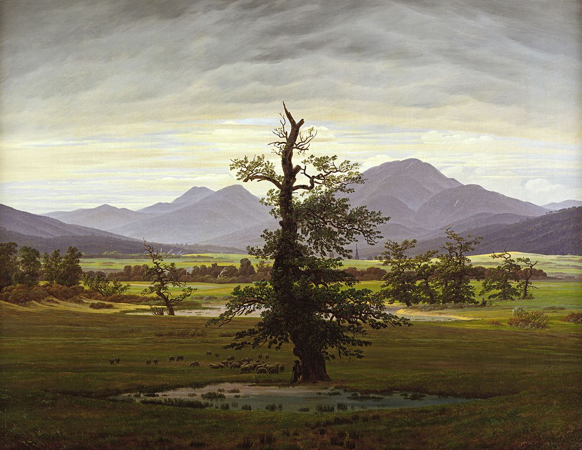 Caspar David Friedrich, Der einsame Baum, 1822. The painting was included in Caspar David Friedrich: Infinite Landscapes (2024) at the Altenationalgalerie, Berlin Staatliche Museen zu Berlin, Nationalgalerie / Fotograf: Jörg P. Anders