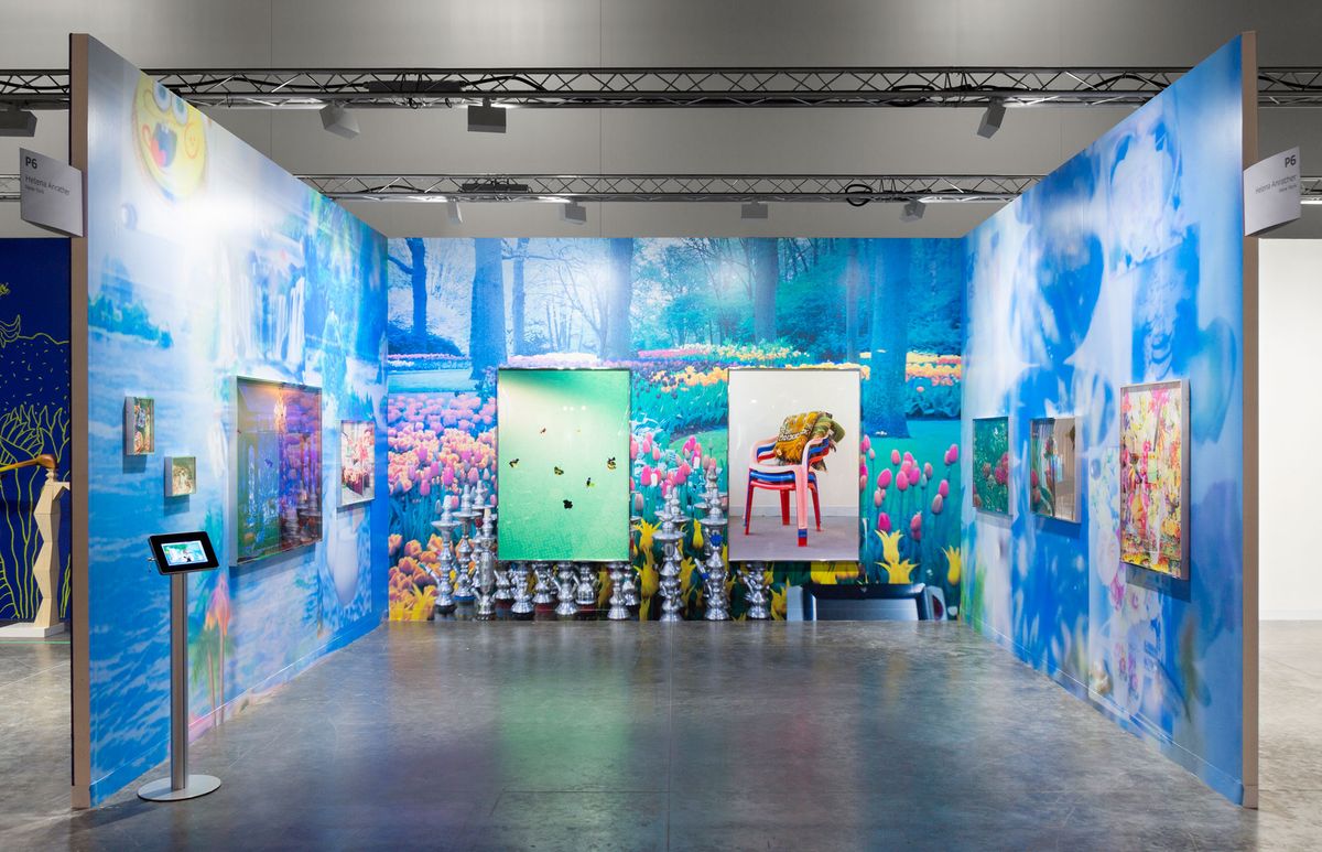 Installation view of Farah Al Qasimi’s solo booth with Helena Anrather at Art Basel in Miami Beach Courtesy the artist and Helena Anrather, New York