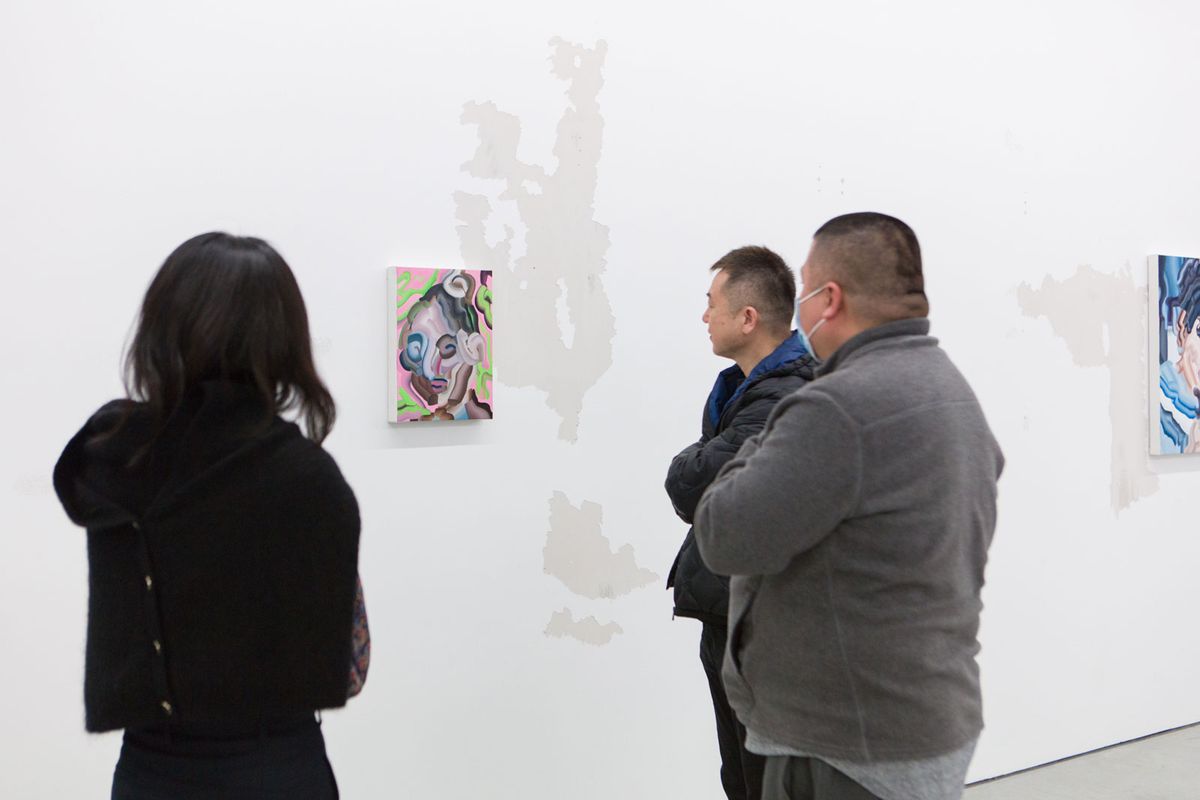 Visitors at the opening of View of Ding Li on 12 April at MadeIn Gallery, Shanghai © Madein Gallery