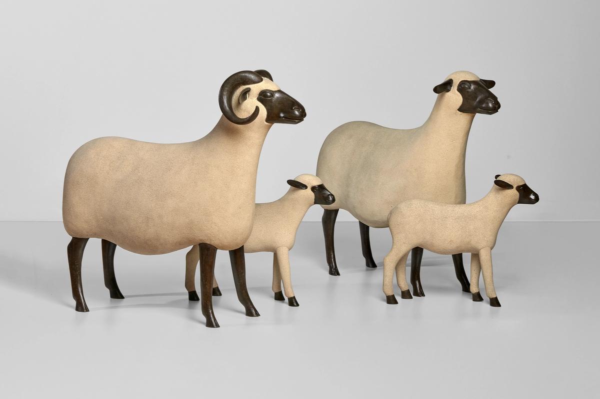 The four sheep collectively sold for $1.3m, with fees. Courtesy Bonhams