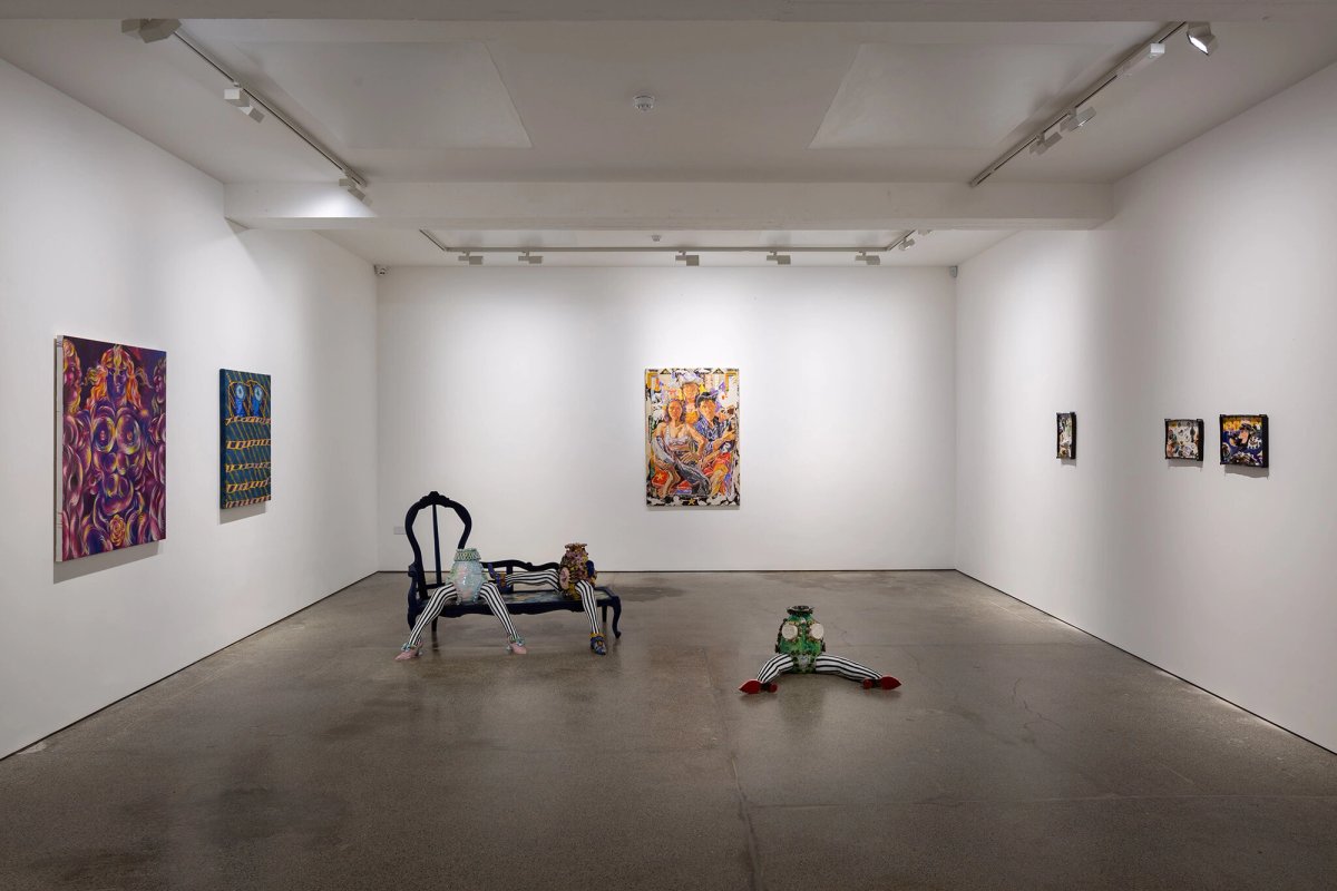 Install shot of Breakfast Under the Tree at Carl Freedman Gallery Courtesy of Carl Freedman Gallery