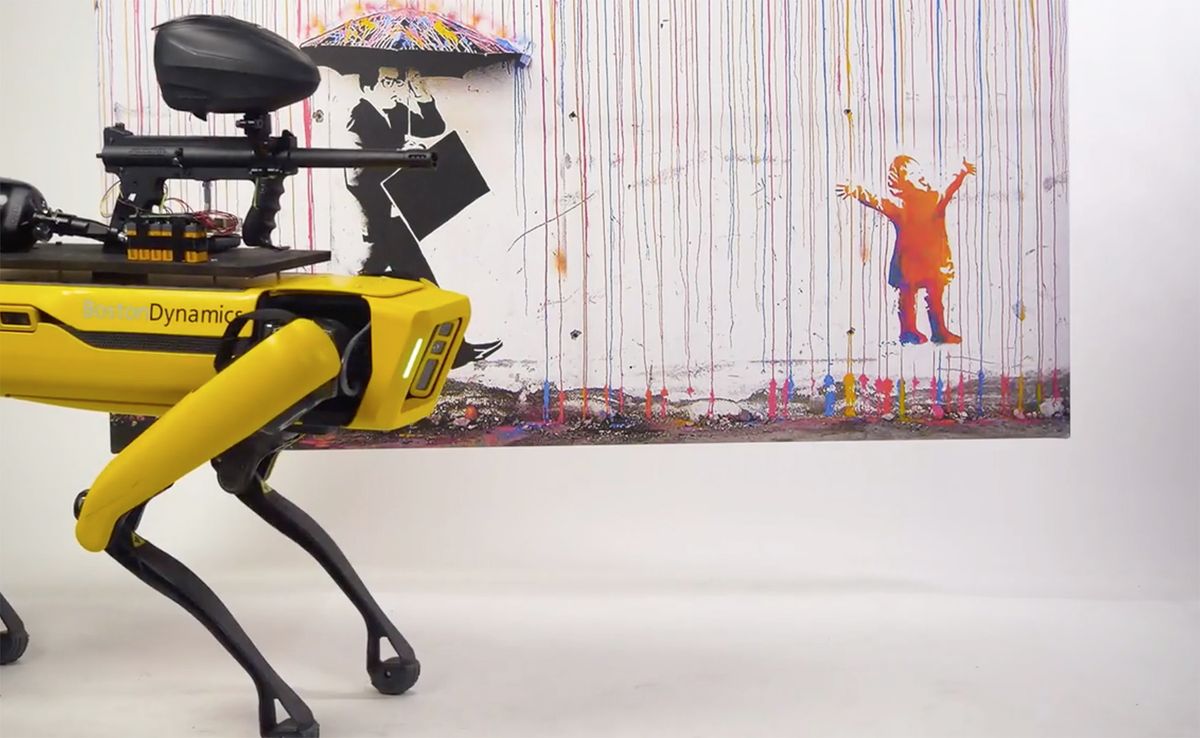 The robot dog Spot has been let loose in an art gallery Courtesy of MSCHF