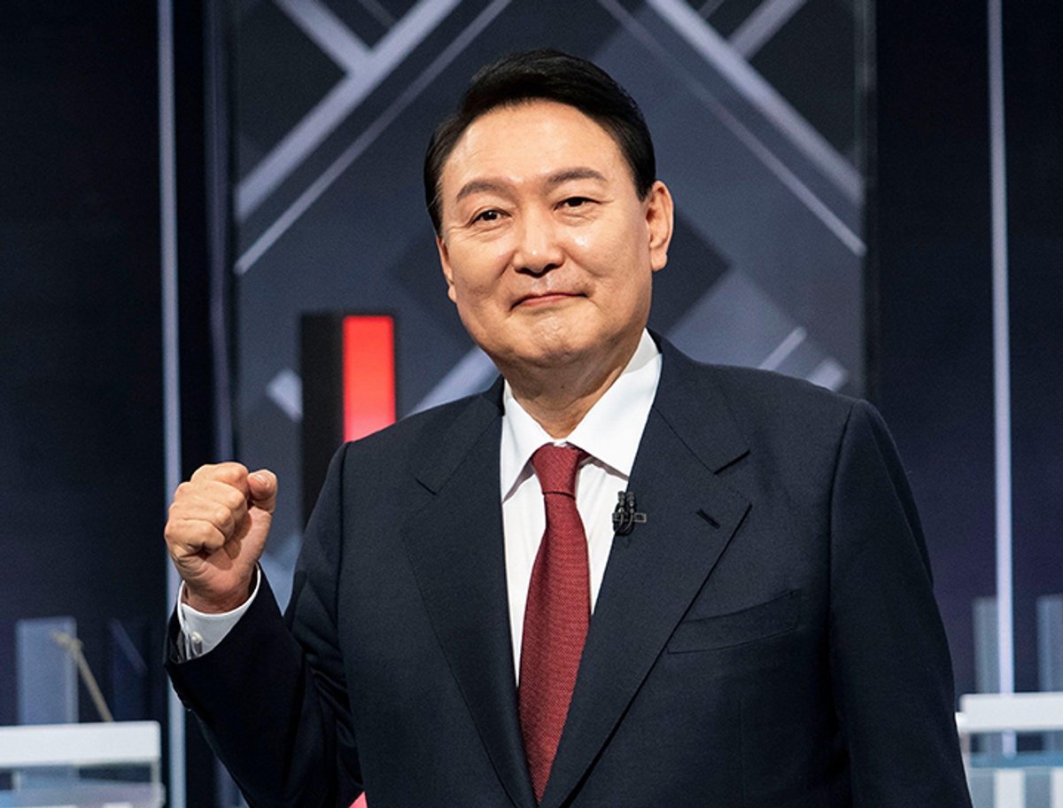 South Korea's new president Yoon Suk-yeol has been accused of fuelling the country's gender divide © Xinhua / Alamy Stock Photo