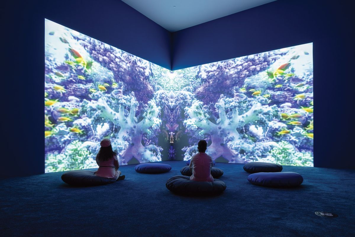 MOCA’s current show, Pipilotti Rist: Big Heartedness, Be My Neighbor, is the subject of one of Artists Commit’s first climate impact reports Photo: Zak Kelley; courtesy of The Museum of Contemporary Art