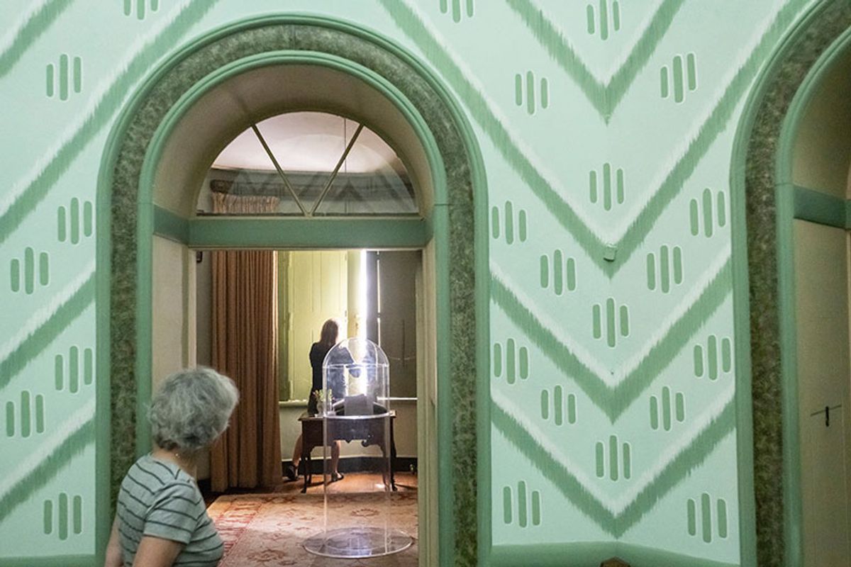 Painting analysis at A la Ronde revealed that a set of chairs were part of the original paint scheme

© National Trust Images/Paul Harris