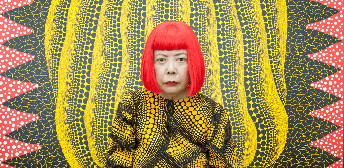 Yayoi Kusama was found to be the woman artist with the highest volume of works at auction over the past ten years, according to a new report by Artsy Photo: Noriko Takasugi. © the artist. Courtesy Ota Fine Arts, David Zwirner and Victoria Miro