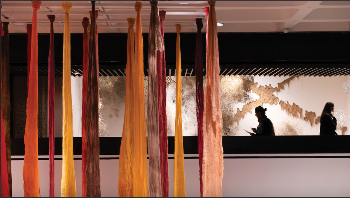 Installation view of Unravel: the Power and Politics of Textiles in Art at the Barbican Art Gallery, London
Courtesy of the Barbican