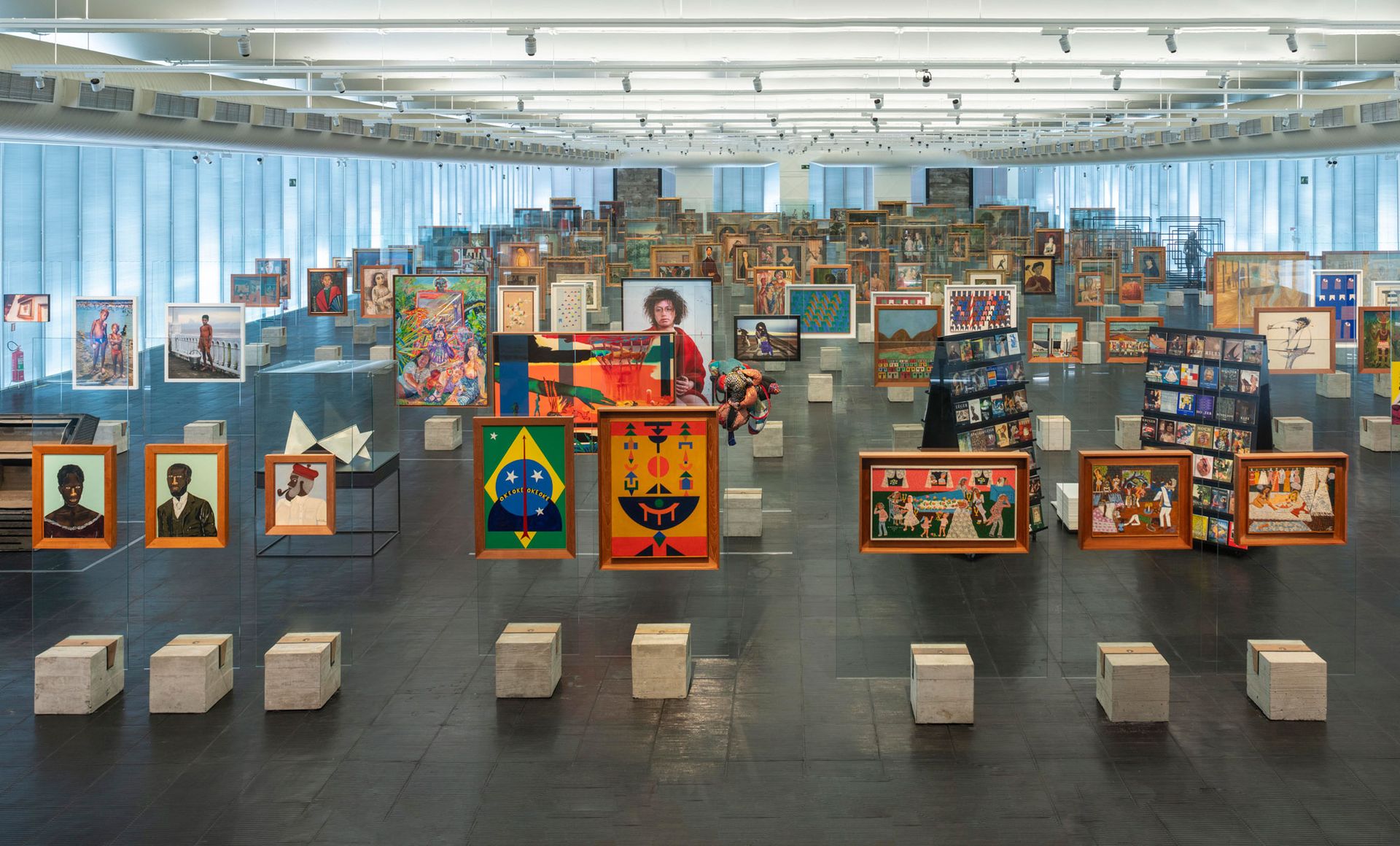 An installation view of Picture Gallery in Transformation, the long-term collection display of the Museu de Arte de São Paulo Photo: Eduardo Ortega