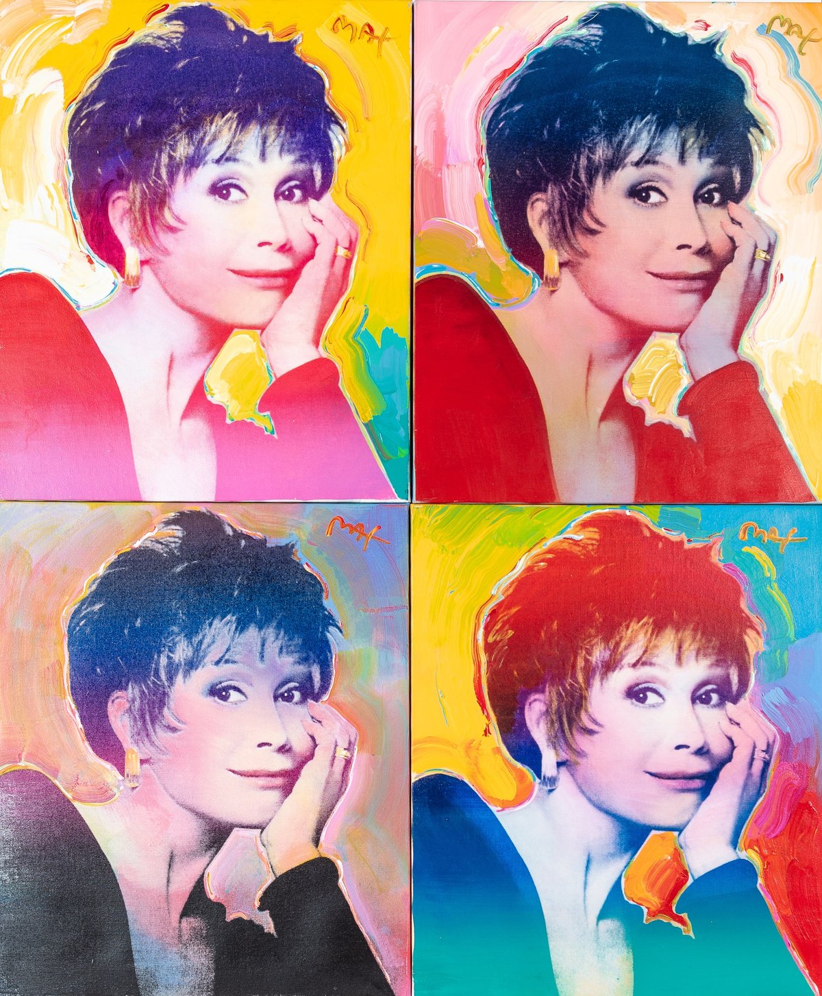 A portrait of Mary Tyler Moore by Peter Max Courtesy Doyle Auctions