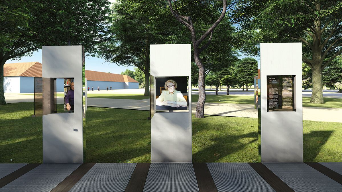 The installation has been erected outside the gates of the protected Auschwitz-Birkenau State Museum © Studio Libeskind/Caryl Englander