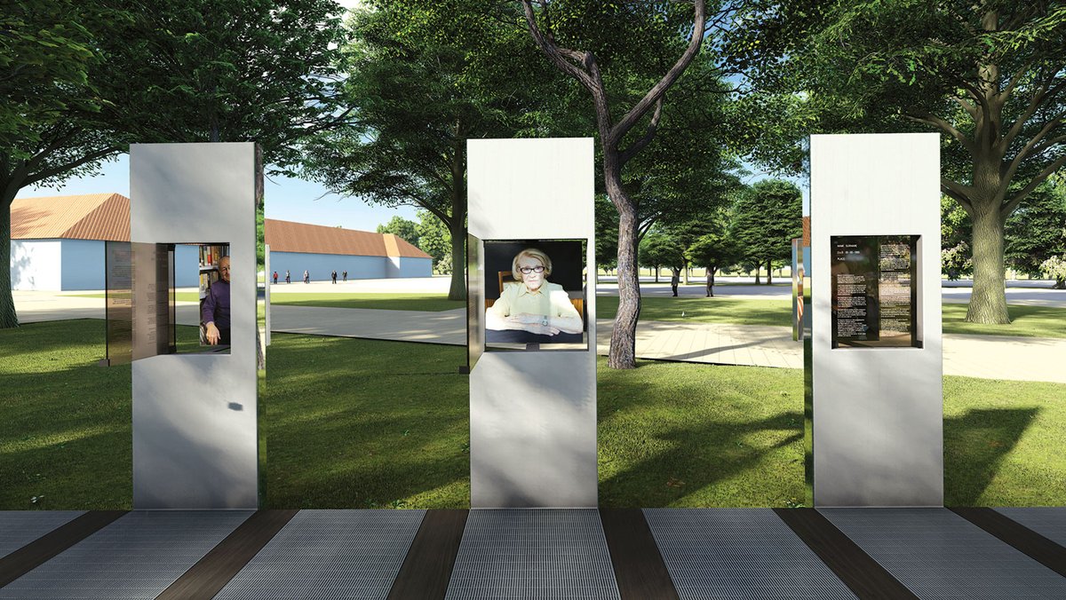 The installation has been erected outside the gates  of the protected Auschwitz-Birkenau State Museum © Studio Libeskind/Caryl Englander