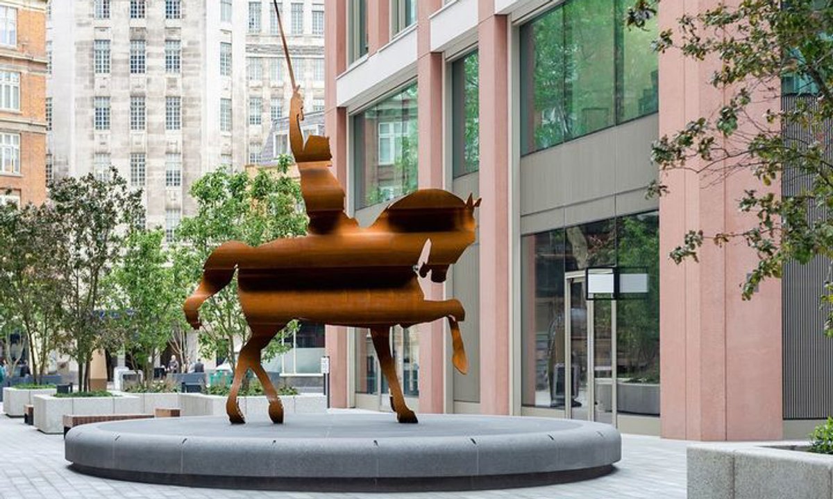 Richard I or one big curl? Nick Hornby unveils equine sculpture in the heart of Westminster Richard I or one big curl? Nick Hornby unveils equine sculpture in the heart of Westminster