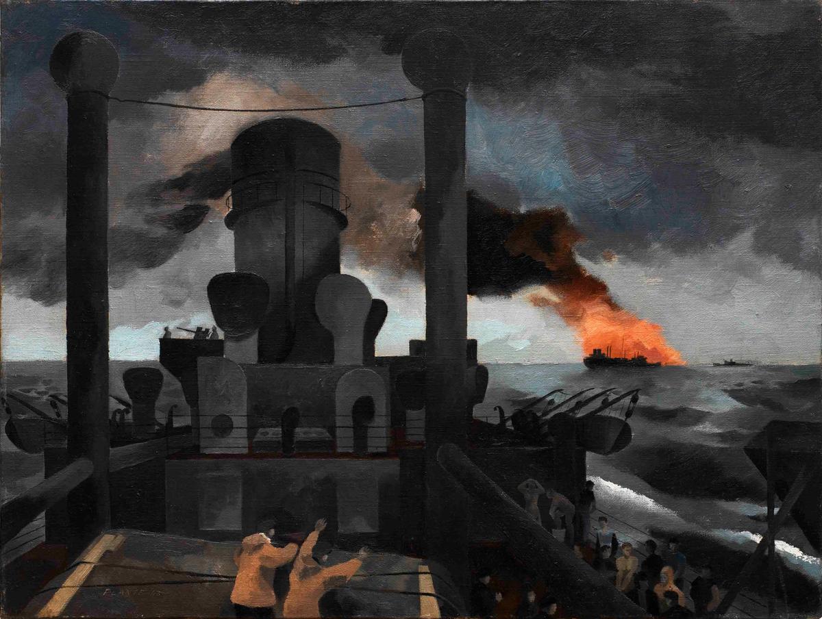 The Sinking of the Tanker, Southern Princess, Battle to the Atlantic, March 1943 Courtesy of the Imperial War Museum, London
