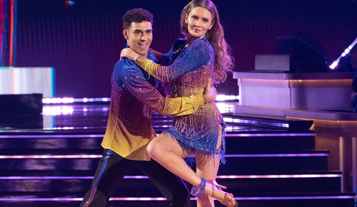 Anna Sorokin and Ezra Sosa during their first boogie on Dancing With The Stars. Courtesy ABC Press