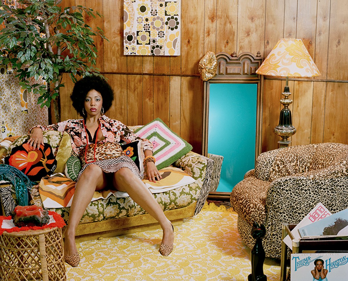 Mickalene Thomas, Lovely Six Foota (2007) © Mickalene Thomas / Artist Rights Society (ARS), New York. Courtesy the artist and Lehmann Maupin, New York, Hong Kong, and Seoul