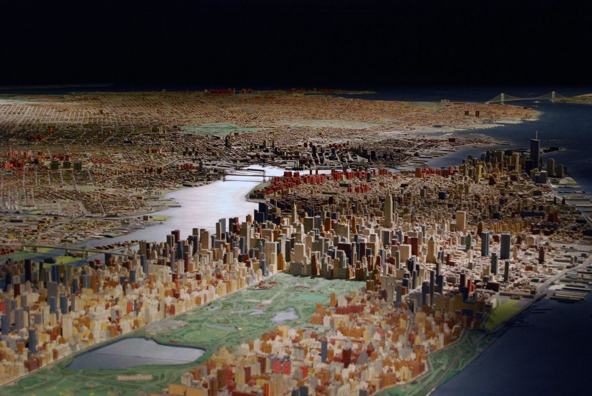 Close-up of The Panorama of the City of New York at the Queens Museum, which will receive an NEA grant to support an exhibition celebrating the beloved project's 60th anniversary Courtesy the Queens Museum