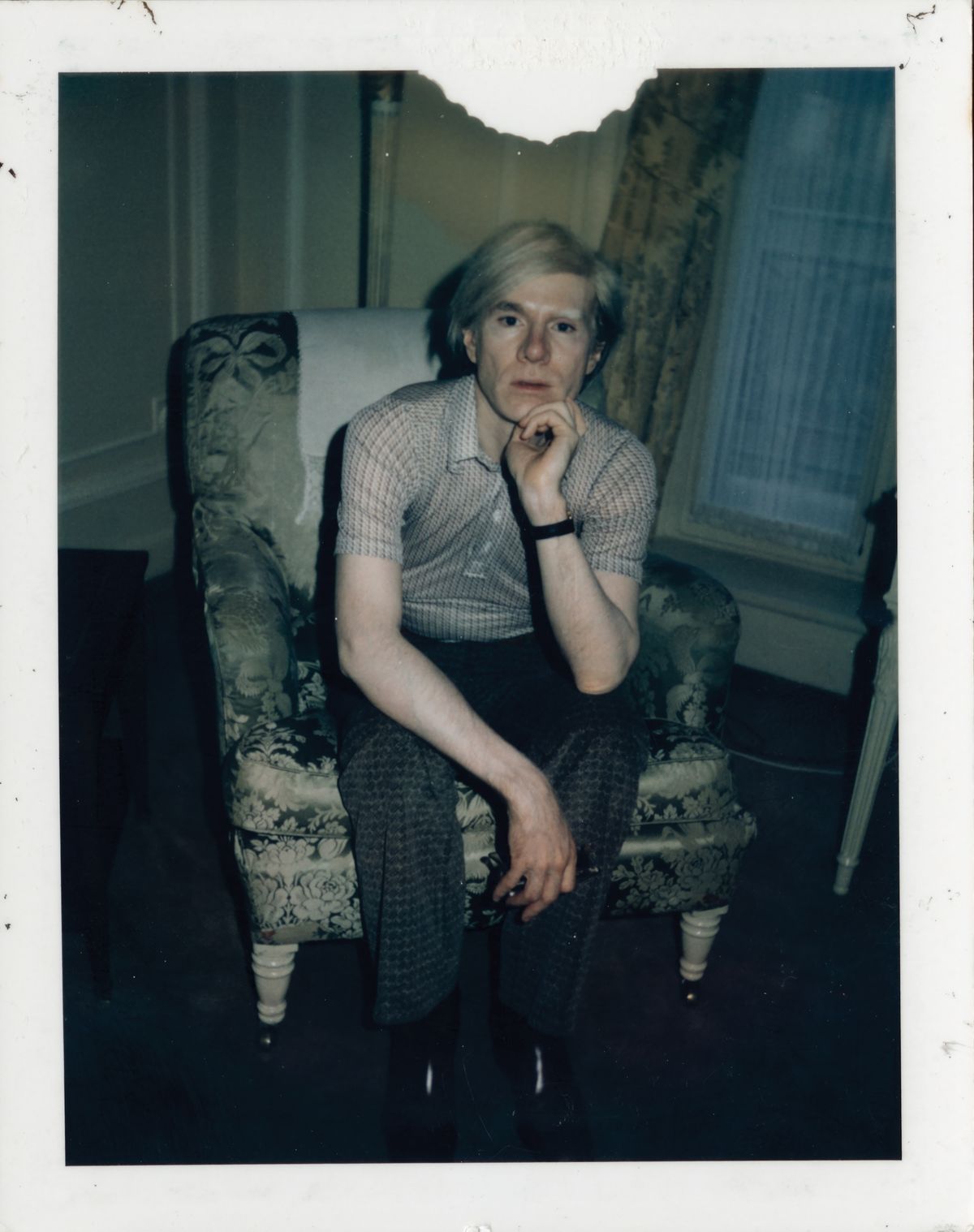 Andy Warhol’s Polaroid-glued-on-board Self-portrait (1971) is being offered for $9,500 in his foundation's eBay for Charity sale © The Andy Warhol Foundation for the Visual Arts, Inc.