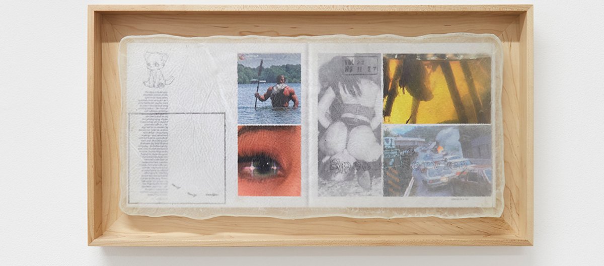 Spread (In a World of Fantasy) (2023) by Laila Majid and Louis Blue Newby, shown at The Shop, Sadie Coles HQ
Courtesy of the artists and Xxijra Hii