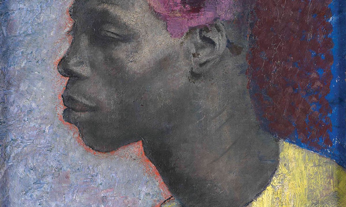 Profile of a Man with Hisbiscus Flower (Félix)