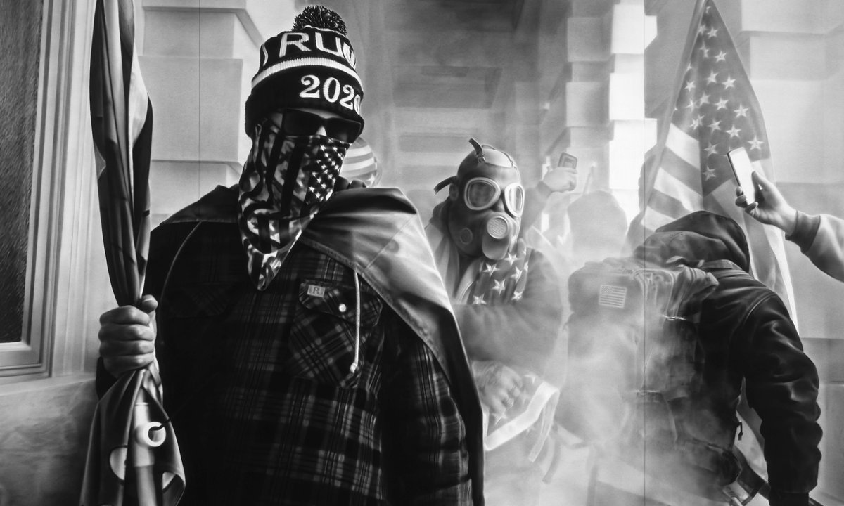 NGA acquires four drawings by Robert Longo, including one of the 6 January insurrection