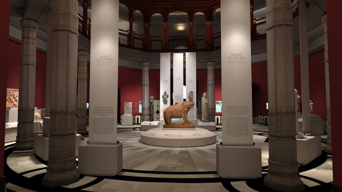 An installation view of Chhatrapati Ancient Sculptures at the Shivaji Maharaj Vastu Sangrahalaya ImageL courtesy of CSMVS Mumbai