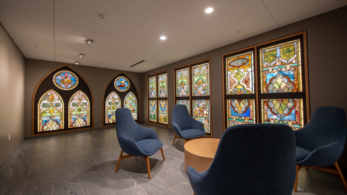 La Casa incorporates salvaged and restored elements from the organisation's previous home, a now-demolished church building Courtesy Inquilinos Boricuas en Acción